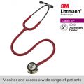 3M Littmann Classic III Stethoscope, Champagne Chestpiece, Burgundy Tube, 27 inch, 5864