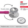 3M Littmann Cardiology IV Stethoscope, Raspberry Tube, 27 inch, 6158