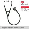 3M Littmann Cardiology IV Diagnostic Stethoscope, High Polish Smoke-Finish Chestpiece, Black Tube, Champagne Stem and Black Headset, 27 inch, 6204