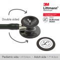 3M Littmann Cardiology IV Diagnostic Stethoscope, High Polish Smoke-Finish Chestpiece, Black Tube, Champagne Stem and Black Headset, 27 inch, 6204