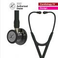 3M Littmann Cardiology IV Diagnostic Stethoscope, High Polish Smoke-Finish Chestpiece, Black Tube, Champagne Stem and Black Headset, 27 inch, 6204