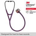 3M Littmann Cardiology IV Diagnostic Stethoscope, Rainbow-Finish Chestpiece, Plum Tube, Violet Stem and Black Headset, 27 inch, 6205