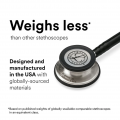 3M Alabaster Tube (new Satin material), Black Matte finish chestpiece, Cardiology IV 6186C, 3M Littmann stethoscope