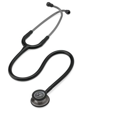 3M Littmann Classic III Stethoscope, Smoke-Finish, Black Tube, 27 inch, 5811