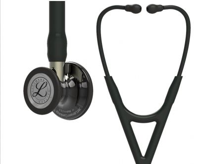 3M Littmann Cardiology IV Diagnostic Stethoscope, High Polish Smoke-Finish Chestpiece, Black Tube, Champagne Stem and Black Headset, 6204