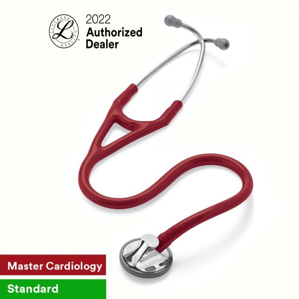 Littmann Master Cardiology - Burgundy Tube, Standard Finish and Eartube 2163