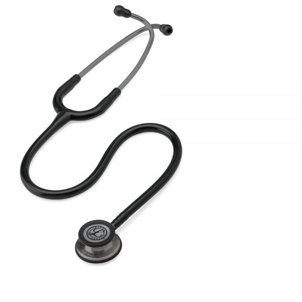 3M Littmann Classic III Stethoscope, Smoke-Finish, Black Tube, 27 inch, 5811