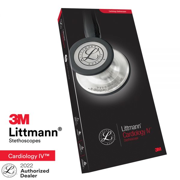 3M Littmann Cardiology IV Stethoscope, Raspberry Tube, 27 inch, 6158