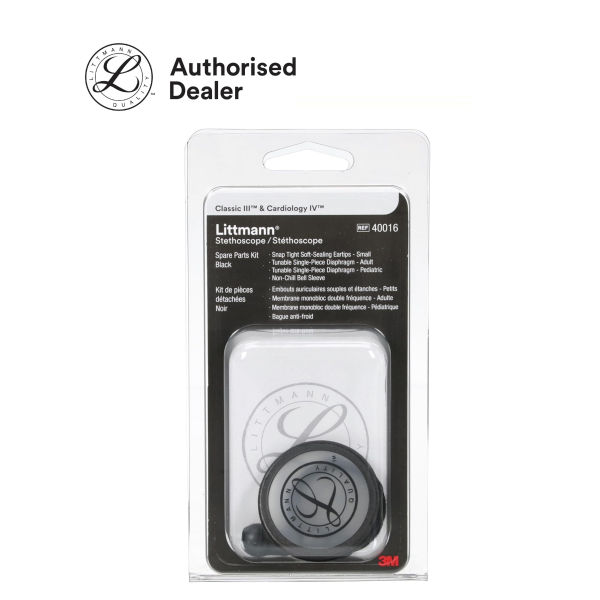 Littmann Spare Parts Kit - Black 40016 Cardiology III/Cardiology IV/Classic III