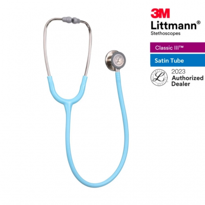 3M Marine Blue tube (new Satin material), Standard-Finish Chestpiece, Classic III 5912C, 3M Littmann stethoscope