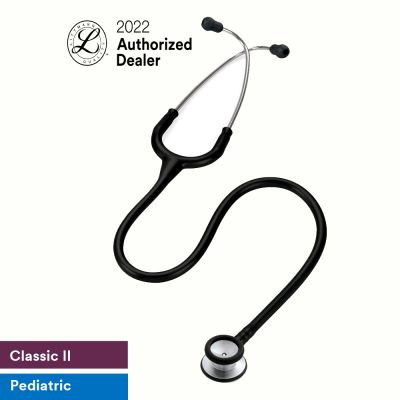 3M Littmann Classic II Pediatric Stethoscope, Black Tube, 27 inch, 2113