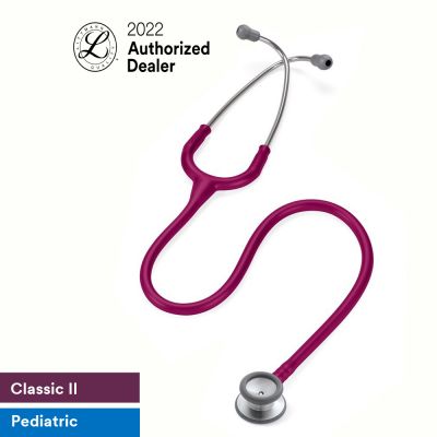 3M Littmann Classic II Pediatric Stethoscope, Raspberry Tube, 2122