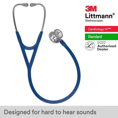 3M Littmann Cardiology IV Stethoscope, Navy Blue Tube, 27 inch, 6154