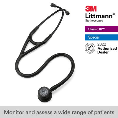 3M Littmann Cardiology IV Stethoscope,  All Black Special Edition, 27 inch, 6163