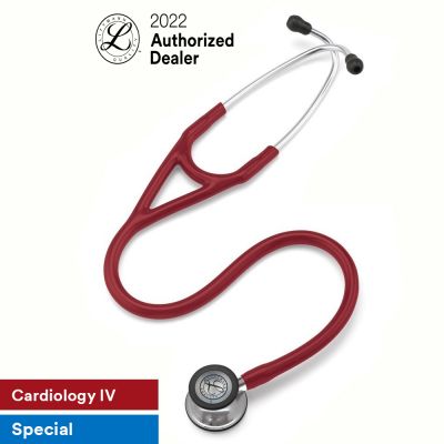 3M Littmann Cardiology IV Stethoscope, Burgundy Tube, Mirror-Finish Chestpiece and Stem, Special Edition, 27 Inch, 6170